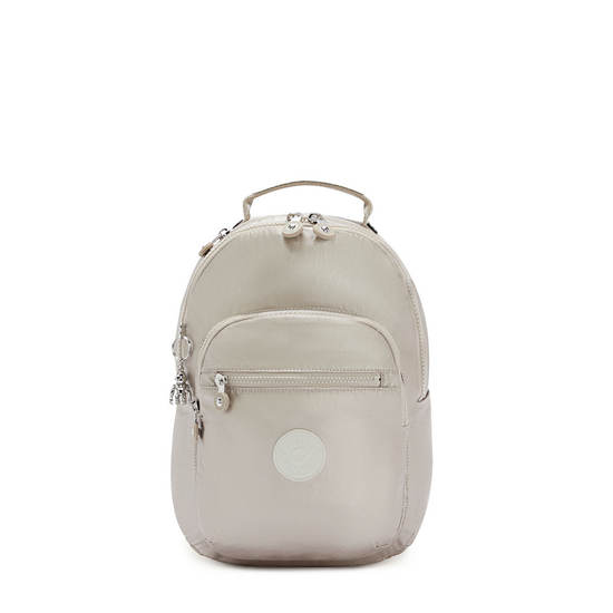 Kipling Seoul Small Metallic Tablet Hátizsák Bézs | HU 1863UZ